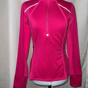 Athleta Womens Turtleneck  XXS Pink Plush Tech 3.0 Mock Neck 1/2 Zip Pullover